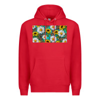 Red Sunflower And Daisy With Leopard Premium Hoodie - RanaPortraitStore
