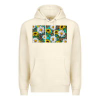 Sandshell Sunflower And Daisy With Leopard Premium Hoodie - RanaPortraitStore