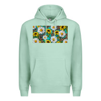 Seafoam Sunflower And Daisy With Leopard Premium Hoodie - RanaPortraitStore