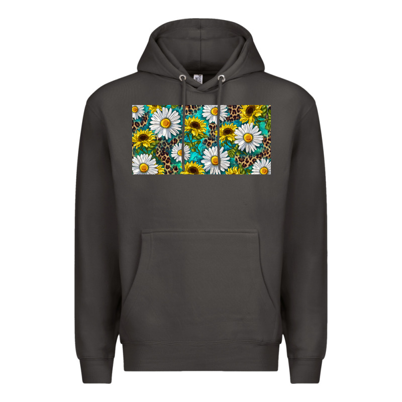 Sunflower And Daisy With Leopard Premium Hoodie by RanaPortraitStore | Teevron