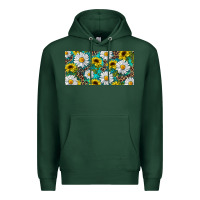 Sports Green Sunflower And Daisy With Leopard Premium Hoodie - RanaPortraitStore