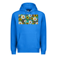 True Royal Sunflower And Daisy With Leopard Premium Hoodie - RanaPortraitStore