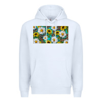White Sunflower And Daisy With Leopard Premium Hoodie - RanaPortraitStore