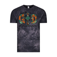 Cloud Black with god all things are possible gemstone cross Vintage Tee - Jasminsmagicworld