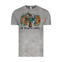 Cloud Rock with god all things are possible gemstone cross Vintage Tee - Jasminsmagicworld
