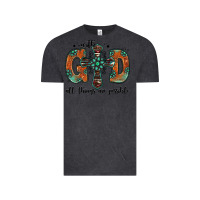 Vintage Black with god all things are possible gemstone cross Vintage Tee - Jasminsmagicworld