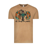 Vintage Camel with god all things are possible gemstone cross Vintage Tee - Jasminsmagicworld