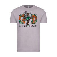 Vintage Zinc with god all things are possible gemstone cross Vintage Tee - Jasminsmagicworld