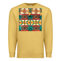 Antique Gold native american aztec seamless pattern Premium Sweatshirt - BundleAndBundleShop