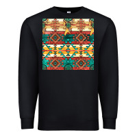 Black native american aztec seamless pattern Premium Sweatshirt - BundleAndBundleShop