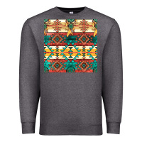 Charcoal Heather native american aztec seamless pattern Premium Sweatshirt - BundleAndBundleShop