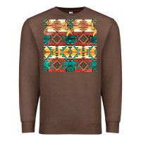Chestnut native american aztec seamless pattern Premium Sweatshirt - BundleAndBundleShop