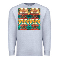 Heather Grey native american aztec seamless pattern Premium Sweatshirt - BundleAndBundleShop