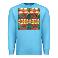 Ocean Blue native american aztec seamless pattern Premium Sweatshirt - BundleAndBundleShop