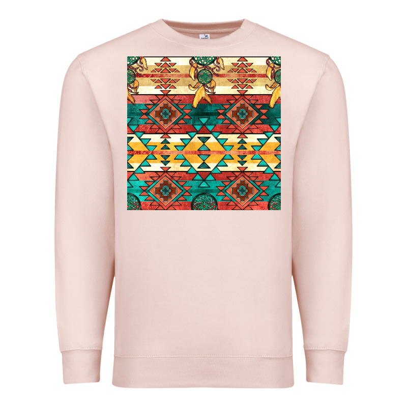 Native American Aztec Seamless Pattern Premium Sweatshirt by BundleAndBundleShop | Teevron