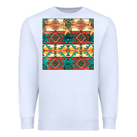 White native american aztec seamless pattern Premium Sweatshirt - BundleAndBundleShop
