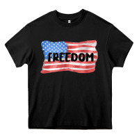 Black freedom usa Heavy Core Tee - MaliasSmallBusiness