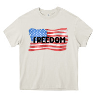 Cream freedom usa Heavy Core Tee - MaliasSmallBusiness