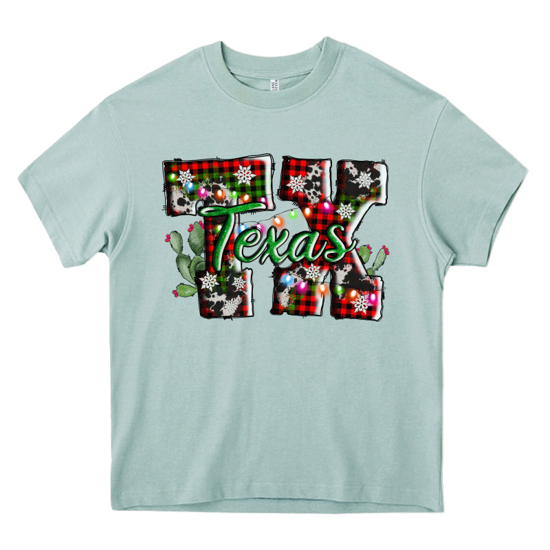 Texas Tx Christmas Heavy Core Tee by AdoDesignShop | Teevron