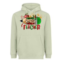Matcha Christmas Teacher Pencil Heavyweight Hoodie - FaDigitalArtStudio