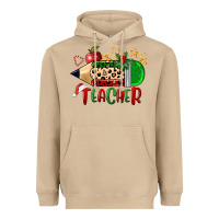 Mushroom Christmas Teacher Pencil Heavyweight Hoodie - FaDigitalArtStudio