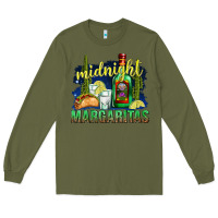 Army Green Midnight Margaritas Long Sleeve Tee - texasbilliewilder
