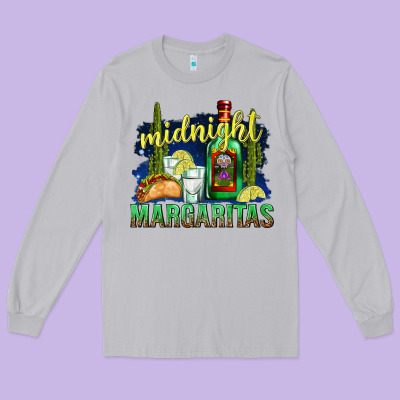 Midnight Margaritas Long Sleeve Tee Designed By Texasbilliewilder