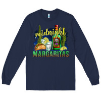 Navy Midnight Margaritas Long Sleeve Tee - texasbilliewilder