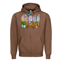 Chestnut Happy Easter Zipper Hoodie - OliviaCreatesArt