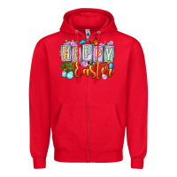 Red Happy Easter Zipper Hoodie - OliviaCreatesArt