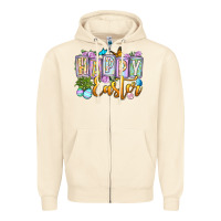 Sandshell Happy Easter Zipper Hoodie - OliviaCreatesArt