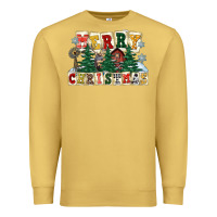 Antique Gold merry christmas Premium Sweatshirt - FaDigitalArtStudio