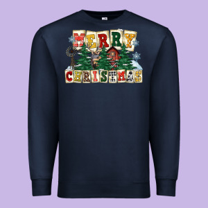 Merry Christmas Premium Sweatshirt Designed By Fadigitalartstudio