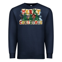 Navy merry christmas Premium Sweatshirt - FaDigitalArtStudio