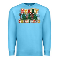 Ocean Blue merry christmas Premium Sweatshirt - FaDigitalArtStudio