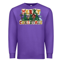 Purple merry christmas Premium Sweatshirt - FaDigitalArtStudio