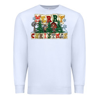 White merry christmas Premium Sweatshirt - FaDigitalArtStudio
