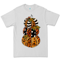 Dove Grey leopard pumpkin polka dot sunflower Premium Tee - JahusDesignShop