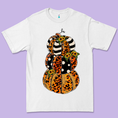 Leopard Pumpkin Polka Dot Sunflower Premium Tee Designed By Jahusdesignshop