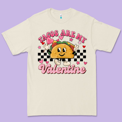 Tacos Are My Valentine Premium Tee Designed By Maliassmallbusiness