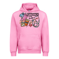 Fuchsia Pink nursing in my heart Urban Hoodie - RacoonDesign