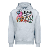 Heather Grey nursing in my heart Urban Hoodie - RacoonDesign