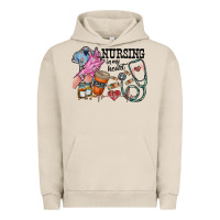Pigment French Oak nursing in my heart Urban Hoodie - RacoonDesign