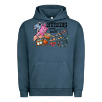 Pigment Midnight Navy nursing in my heart Urban Hoodie - RacoonDesign