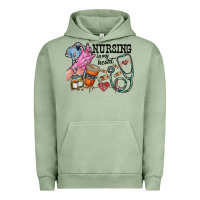 Pigment Oil Green nursing in my heart Urban Hoodie - RacoonDesign