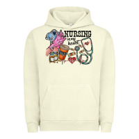 Pigment Pistachio nursing in my heart Urban Hoodie - RacoonDesign