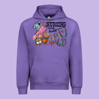 Nursing In My Heart Urban Hoodie Designed By Racoondesign