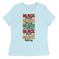 Baby Blue black history Ladies Tee - MaliasSmallBusiness