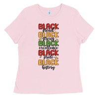 Bubblegum Pink black history Ladies Tee - MaliasSmallBusiness