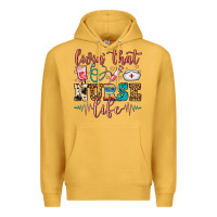 Mustard Livin' That Nurse Life Premium Hoodie - FaDigitalArtStudio